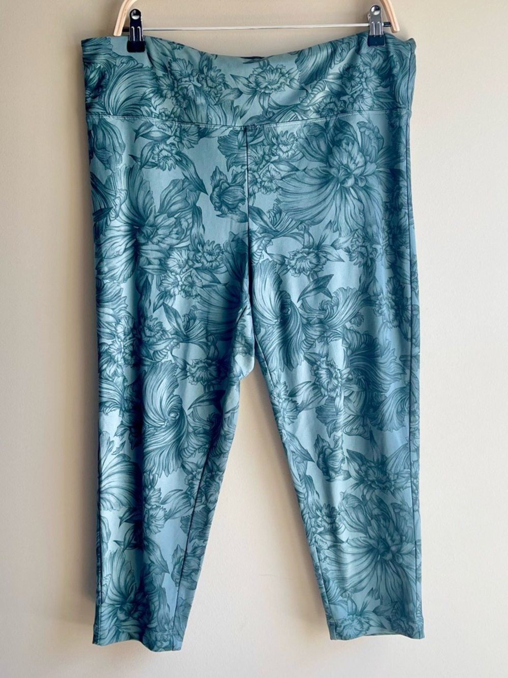 Balance Collection Olive and Black Floral Butter Soft Leggings